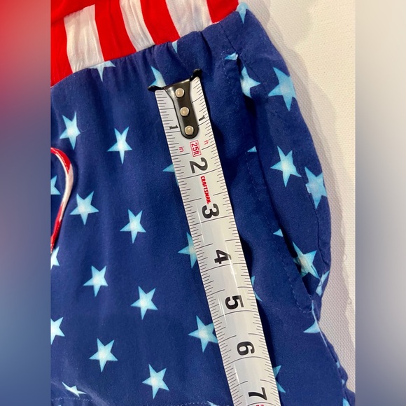 Tipsy Elves American Flag Red and White Striped Jumpsuit Blue Starry Bottom XS - Picture 5 of 15